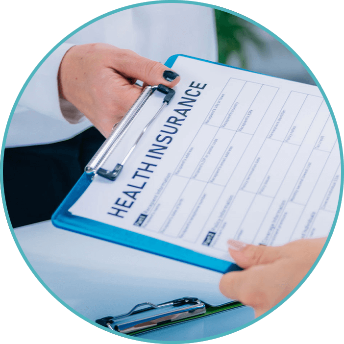 health insurance form being handed