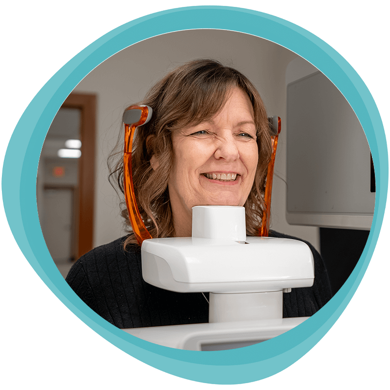 smiling dental patient at dr jungs