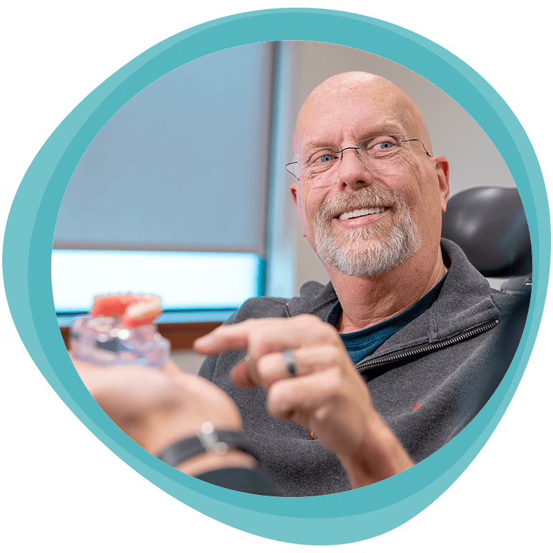 steve during consult for dental implants