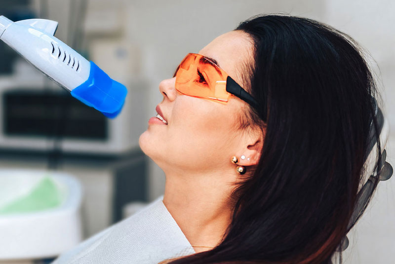 whitening patient during procedure